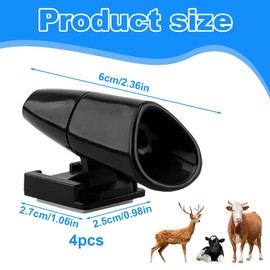 WUSJCOF 4 PCS Deer Warning Whistles for Cars, Trucks, Motorcycles, and Motorhomes - Ultrasonic Wildlife Warning System Against Accidents