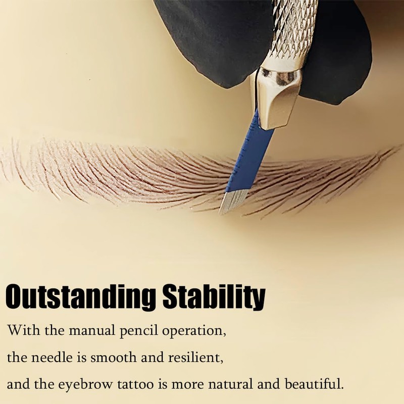 20PCS Eyebrow Microblading Needles Disposable Permanent Makeup Blades 18 Pin