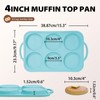 Toeusog 4 Inch Muffin Top Pan Non Stick with Metal
