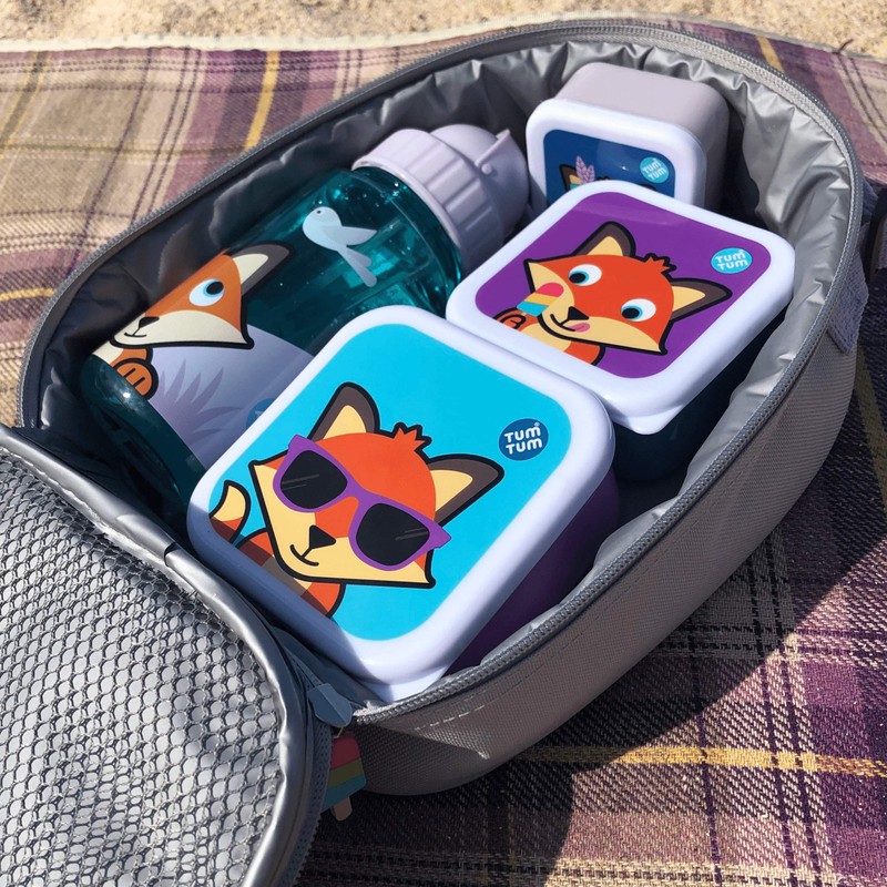 TUM TUM Children's Lunch Box Set – Square Lunch Boxes