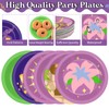 60PCS Halloween Birthday Party Supplies 7In Purple Sun Dessert Paper