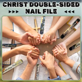 Lanties 50 Pack Christian Gifts for Women Faith Scripture Nail Files Christmas Christian Stocking Stuffers Bible Verse Emery Boards Religious Small Gifts Xmas Party Favor for Men Father Employee Staff