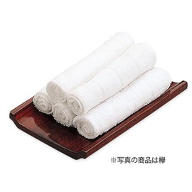 Yamako 16127 Yakisugi Wide Hot Towel Plate for 4 to 5 People