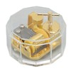 Music Box Polygon Shape Transparent Golden Relaxing Acrylic Metal Clear