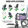 WEEOATAR Wheelchair Side Bags Storage Pouch with Cup Holder, Water-Resistant,