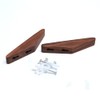 LONANGG Pack 6 Wood Wall Hooks, Black Walnut Coat Minimalist