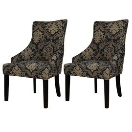 Lellen Wingback Side Chair Slipcover - Wingback Chair Covers with Pattern,Stretch Armless Wingback Chair Slipcover,Wingback Dining Chair Covers,Arm Chair Protector Cover for Room Home Decor(2PCS)