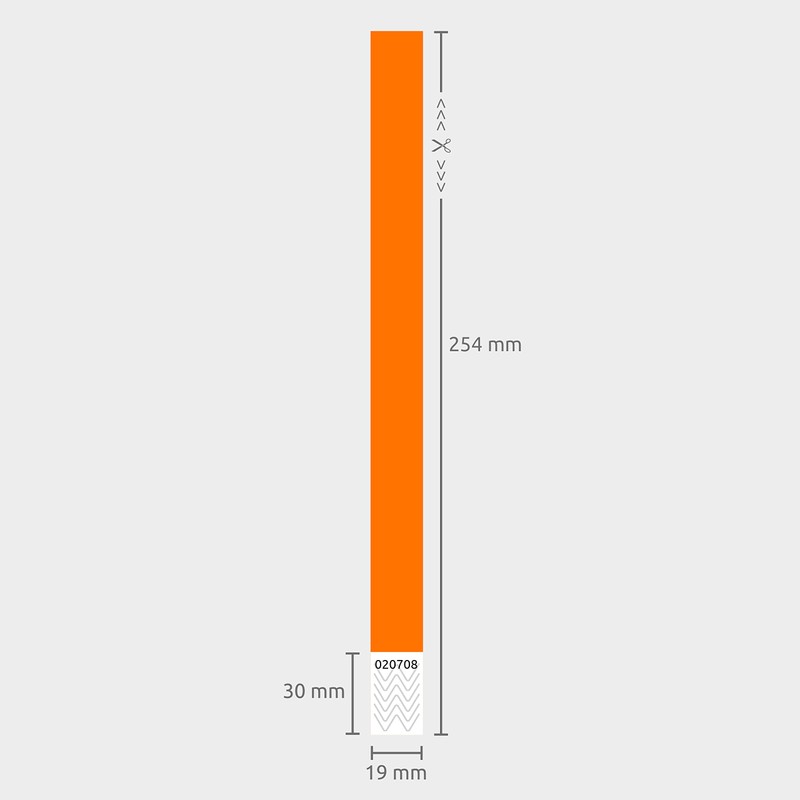 linie zwo ®, Pack of 100 Wristbands Tyvek ® 19