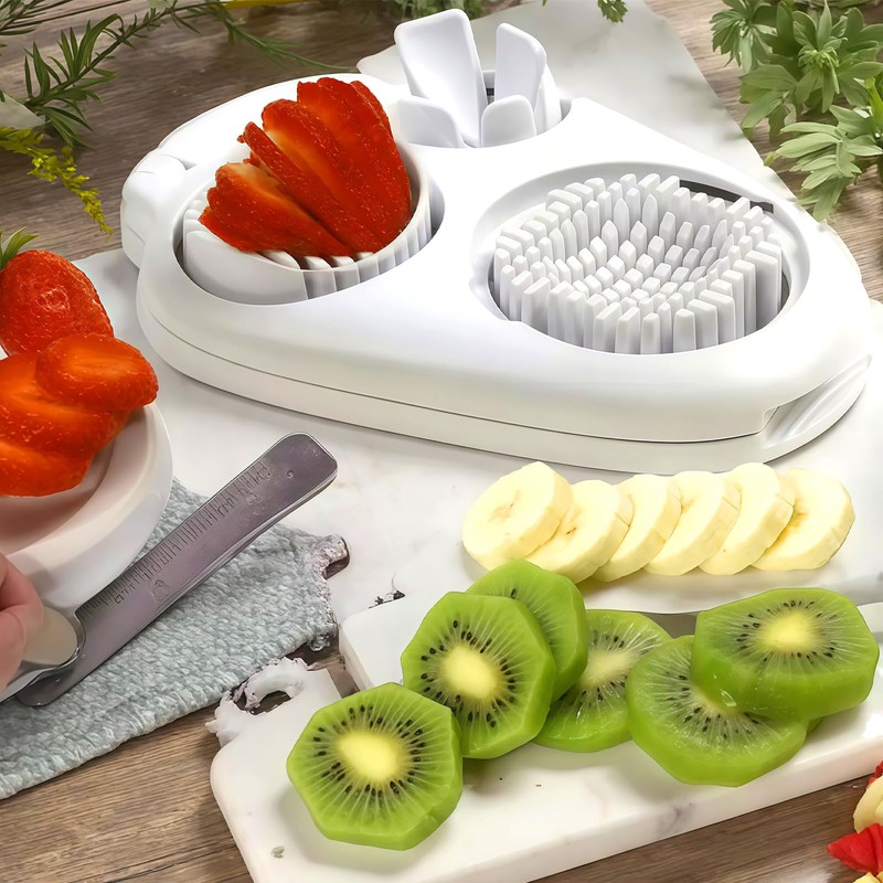 3 in 1 Egg Slicer, Stainless Steel Multipurpose Egg Cutter,