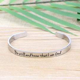 Christian Bible Verse Bracelet for Women Be Still and Know that I am God