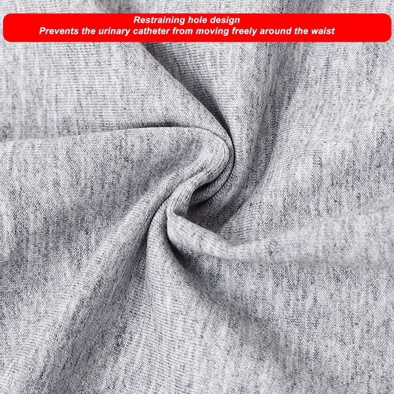 Catheter Leg Bag Pants 2 Outer Side Pockets Soft Cotton