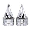YDLMT 2 Pcs Left & Right Chrome Spike Twisted Front