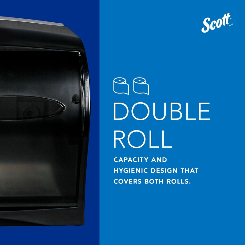 Scott Professional Coreless Standard Roll Toilet Paper Dispenser (09604), Black,