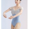 Ballet Dance Short-Sleeve Jumpsuit Gymnastics Leotard Practice Wear Jujube Red+2XL 2ea