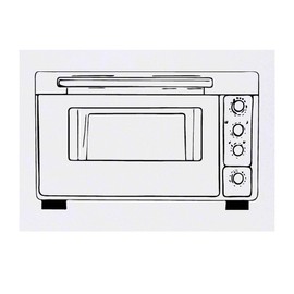 Azeeda 'Geschlossener Ofen' Temporäres Tattoo - Hautfreundlicher & Ungiftiger Abziehbild · Wasserfest (TO00075593)