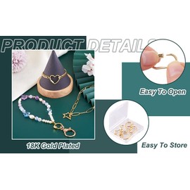 Screw Carabiner Lock Charms, Brass, Brass