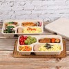 JAYEEY 40 OZ 4 Compartments disposable plates with PP Lids