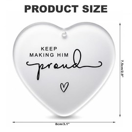 Solvio Keep Making Him Proud Memorial Gift, Heart-Shaped Keepsake