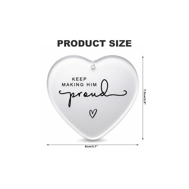 Solvio Keep Making Him Proud Memorial Gift, Heart-Shaped Keepsake