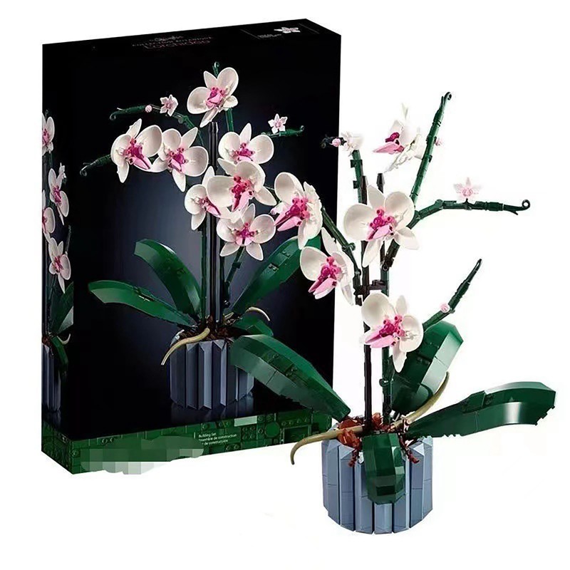 608pcs Phalaenopsis Building Blocks for Girl Exquisite Exercise Hands On