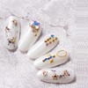 2 Pack Alloy Nail Art Charms Set Nail Jewels Charms