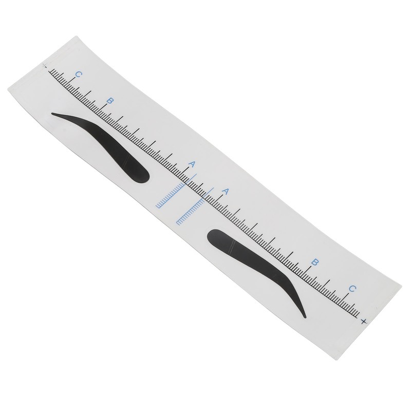 150PCS Eyebrow Stencil Ruler Clear Scale Transparent Eyebrow Shape Positioning