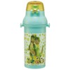 Skater Children's Plastic Water Bottle 480ml One-Push Open/Close Antibacterial Child-Friendly