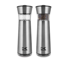 Kalorik Easygrind Electric Gravity Salt and Pepper Grinder Adjustable in Stainless Steel