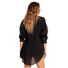 Vitamin A Women's Playa Linen Boyfriend Shirt Swimsuit Cover Up,