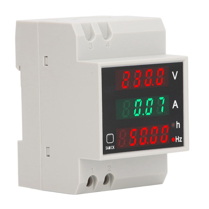 Digital Single Phase Energy Meter Tester Electricity Usage Monitor Ampermeter