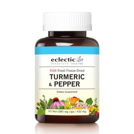 Eclectic Turmeric & Pepper Freeze Dried Vegetables with Glass, Blue, Peppermint, 50 Count