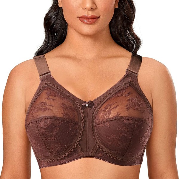 Ayigedu Ladies Plus Size Bra Minimiser Full Coverage Firm Hold