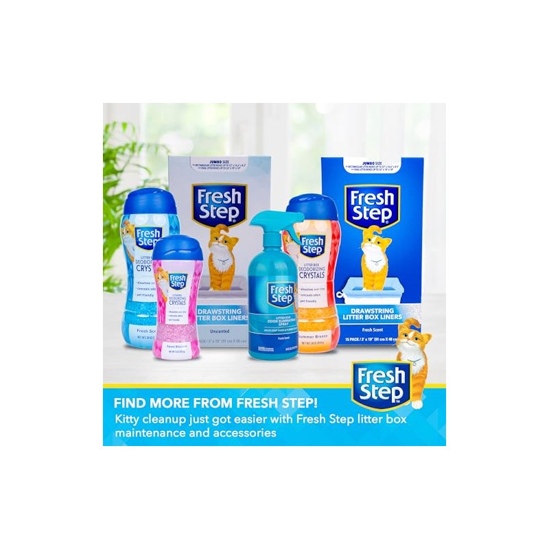 Fresh Step Cat Litter Crystals Deodorizer, Non Toxic Odor Neutralizing
