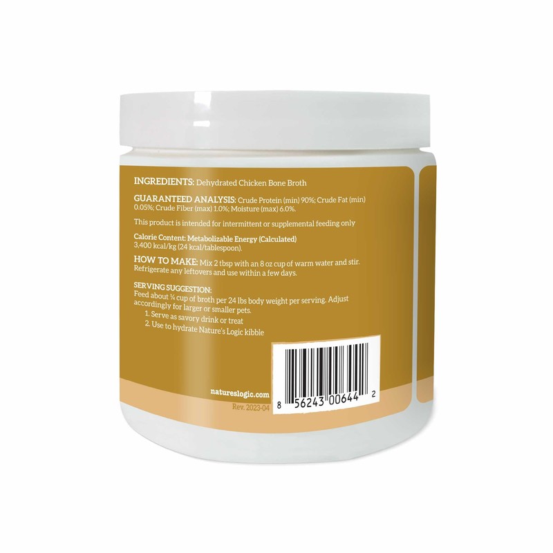 Nature's Logic Dehydrated Bone Broth Powder - 100% Natural Dog