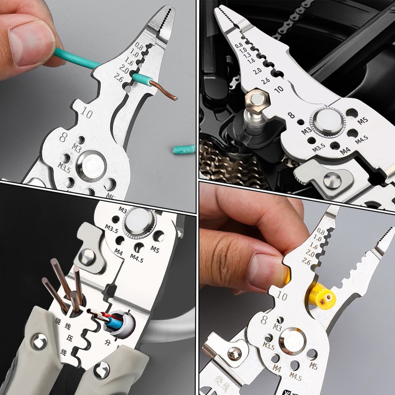 1 x multifunctional wire stripper, crimper, cable cutter, pliers, multifunctional