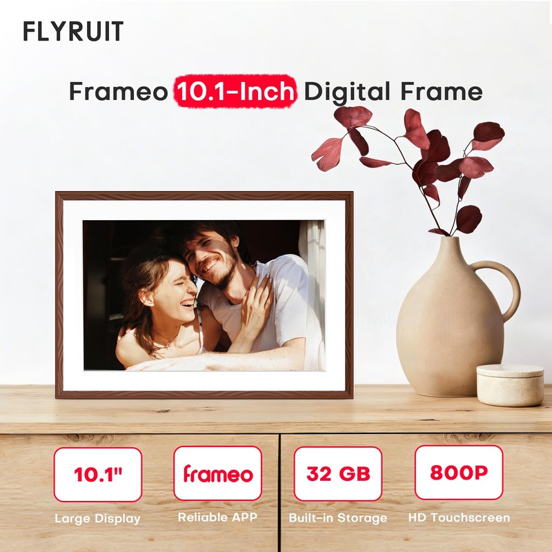Digital Picture Frame, 10.1'' Frameo Digital Frame Wifi, 1280*800 HD