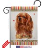 Ruby Cavalier King Spaniel Happiness Garden Flag Set with Stand