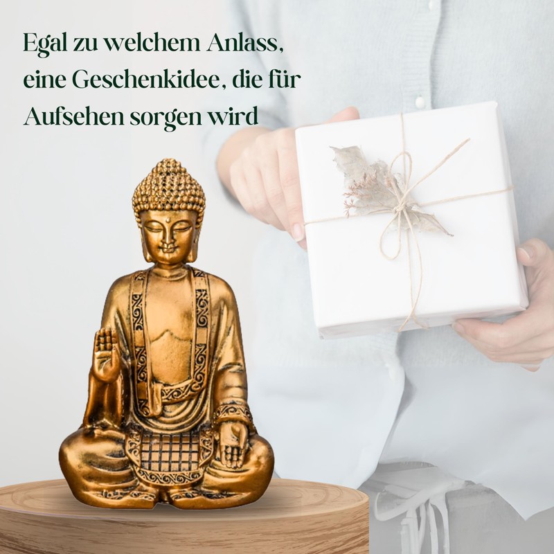 Zen Light SBM4 Bodhi Statue, Gold, 14 cm Height