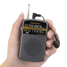 Ohm Electric AudioComm AM/FM Pocket Radio, Gray RAD-P135N-H 03-5532 OHM