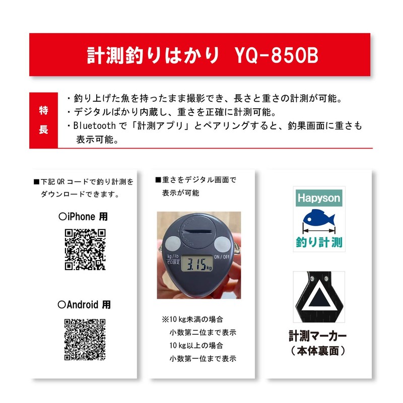 Hapyson YQ-850B Measuring Fishing Scale