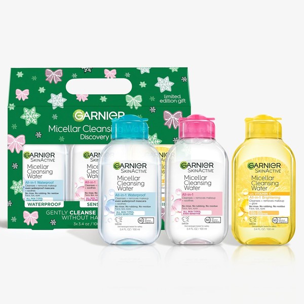 Garnier SkinActive Micellar Water Gift Set, Face Cleansing Holiday Skin