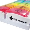 JFA Medical Weekly Pill Box Organiser/Reminder for Medicines Supplements, Vitamins,