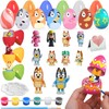Filled Easter Eggs with Surprise Toys Inside, Bluey Easter Basket Stuffers for Toddler, Easter Party Favors, Filled Easter Eggs Hunt, Easter Egg Fillers, Easter Decorations Gift for Kids-21 Pcs