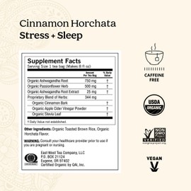 Yogi Tea Cinnamon Horchata Stress & Sleep - 16 Tea Bags per Pack (6 Packs) - Organic Sleep Tea - Supports a Restful Sleep - Includes Ashwagandha, Passionflower & Apple Cider Vinegar