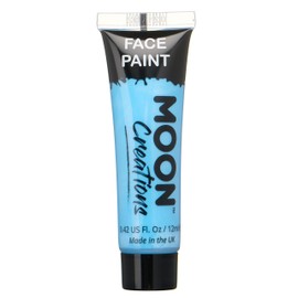 Face & Body Paint by Moon Creations - Light Blue - Water Based Face Paint Makeup for Adults, Kids - 12ml