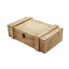 Dekoleidenschaft Rustic Wooden Wine Box, Gift Box for 2 Bottles