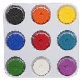 First Impressions Non-Toxic Tempera Paint Cakes - Vibrant Tempera Paint Cakes for Little Artists, Safe Painting, Kids Creativity, & More! - 12 Pack