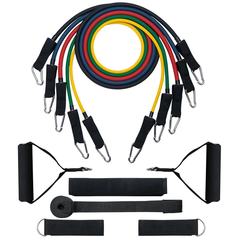 (16pcs) Resistance Bands Set Exercise Resistance Bands with Handle Set,Stretch