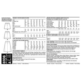 New Look Sewing Pattern 6106: Misses' Skirts, Size A(10-12-14-16-18-20-22), White