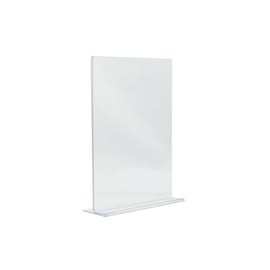 SECURIT - Acrylic Stand - A4 Size - For Bars, Restaurants, Cafes, Shops - Clear Acrylic
